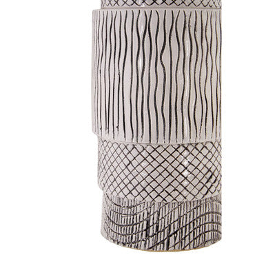 Mono Earthenware White Contemporary Vase
