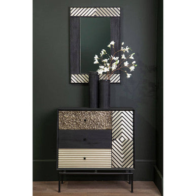 Conic Large Earthenware Black Modern Vase