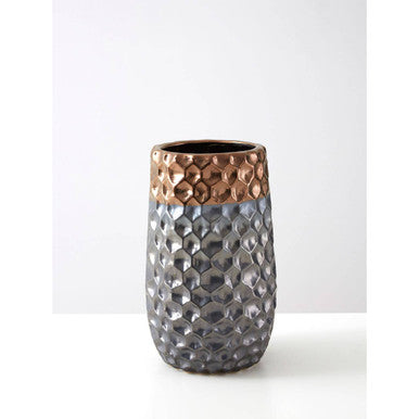 Galaxy Small Ceramic Vase With Metal