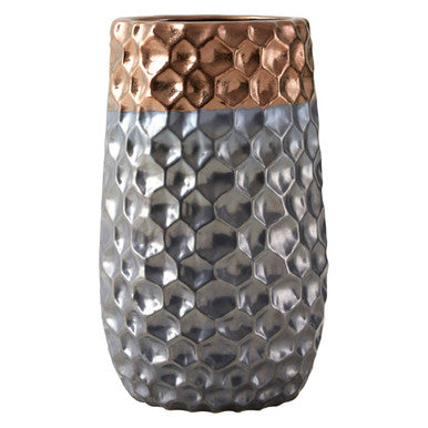 Galaxy Small Ceramic Vase With Metal