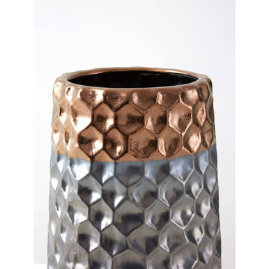 Galaxy Small Ceramic Vase With Metal