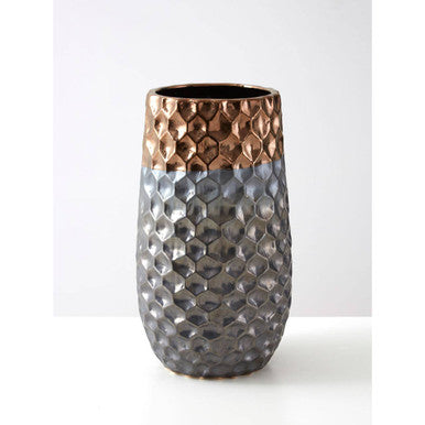 Galaxy Large Ceramic Vase With Metal
