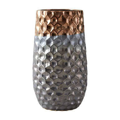Galaxy Large Ceramic Vase With Metal
