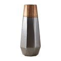 Jet Small Metal Silver Vase