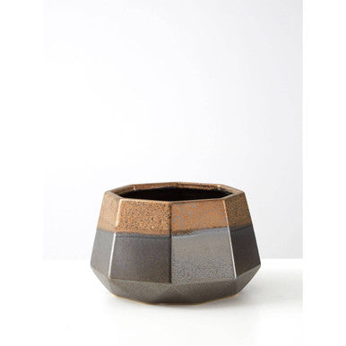 Jet Large Metal Silver Contemporary Planter