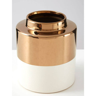 Stellar Small Metal White Vase