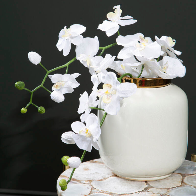 Stellar Metal White Glamorous Vase