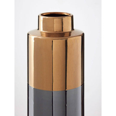 Stellar Grey Large Metal Vase