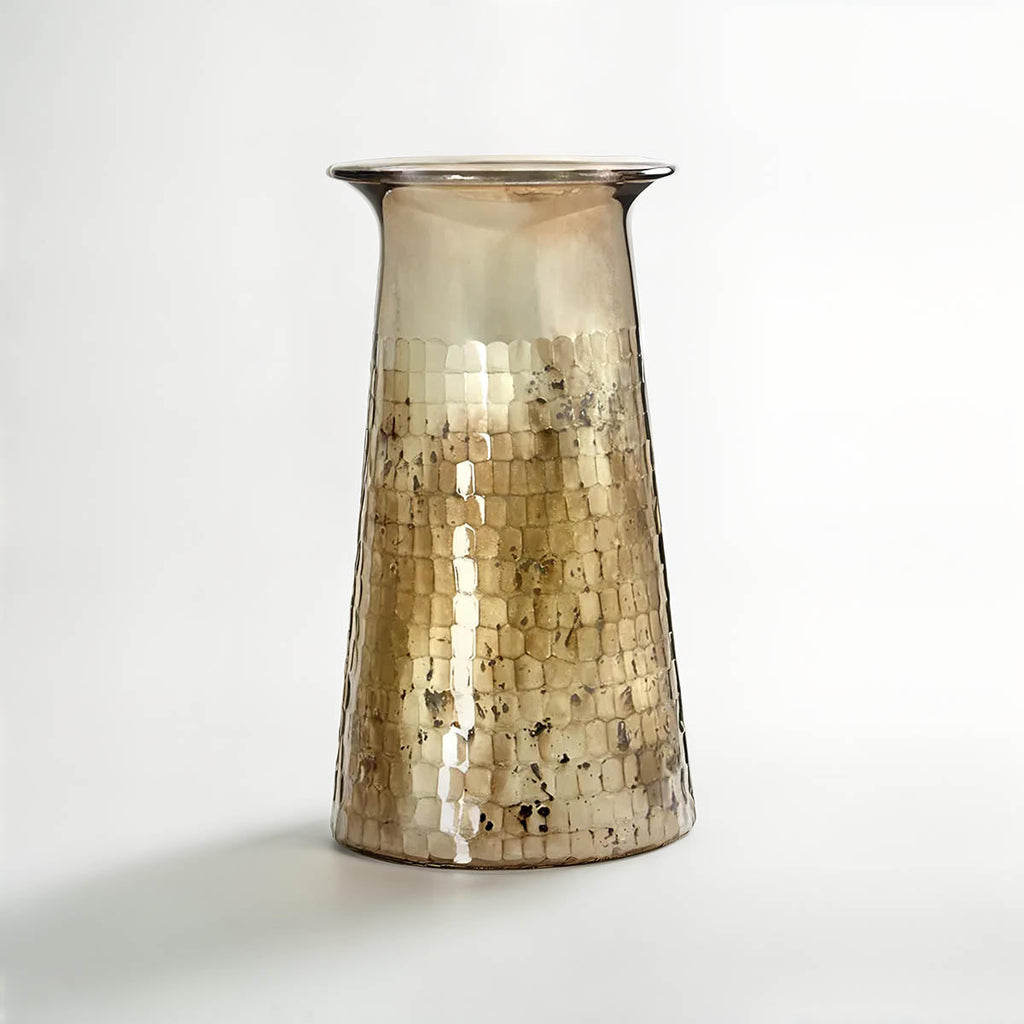 Gaia Antique Metal Glass Vase