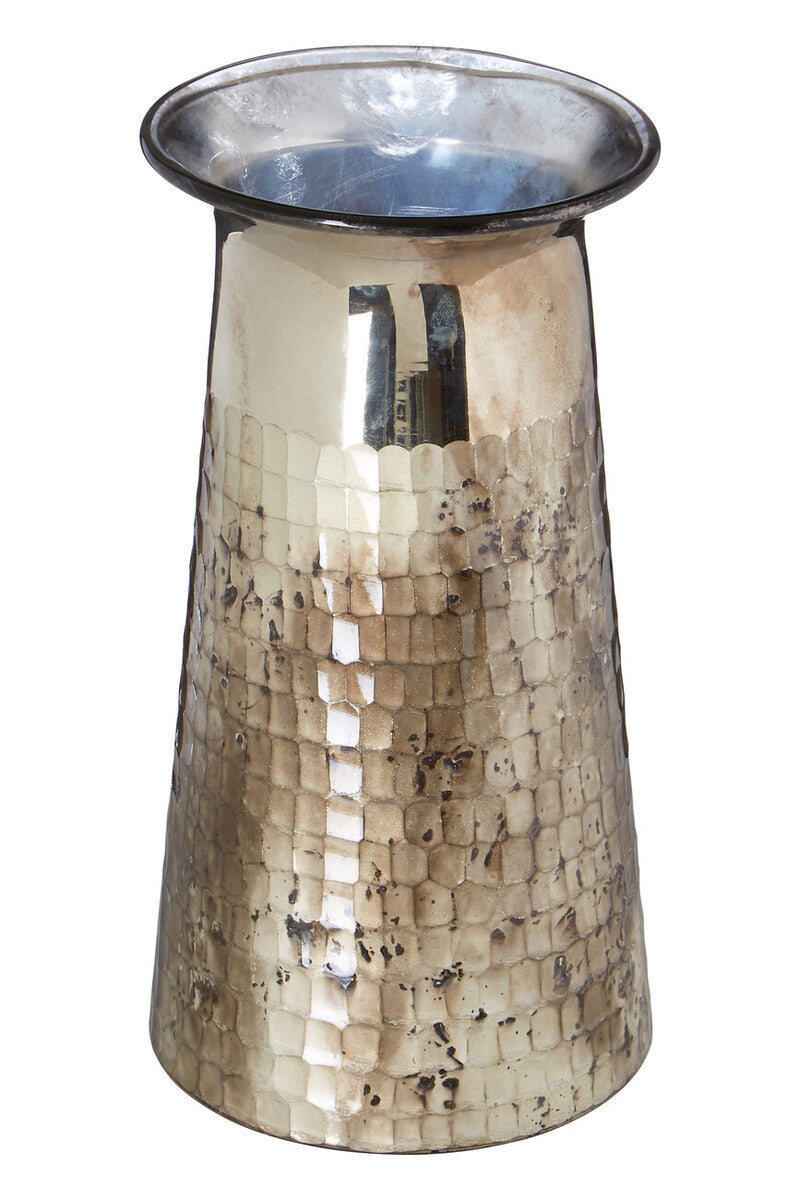 Gaia Antique Metal Glass Vase