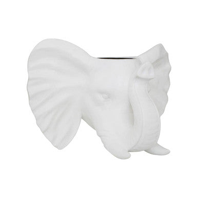 Boho Elephant White Bohemian Planter
