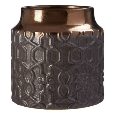 Zircon Large Ceramic Grey Modern Planter