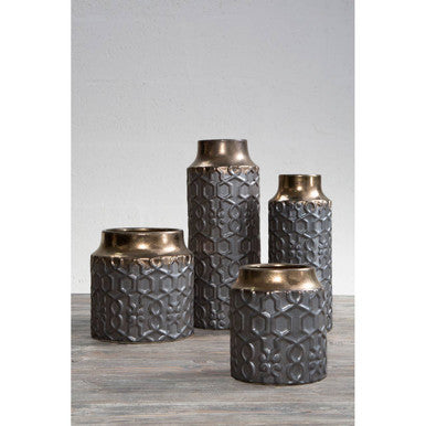Zircon Large Ceramic Grey Modern Planter