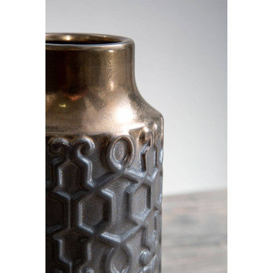 Zircon Large Ceramic Grey Modern Planter