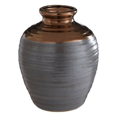 Zamak Large Barrel Grey Vase