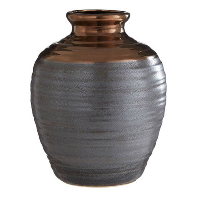 Zamak Large Barrel Grey Vase