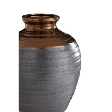 Zamak Large Barrel Grey Vase