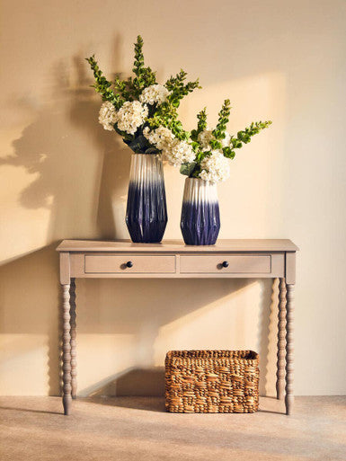 Azul Large Ombre Vase In Blue