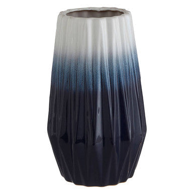 Azul Small Ombre Vase In Blue