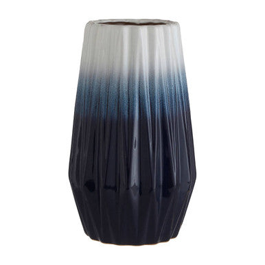 Azul Small Ombre Vase In Blue