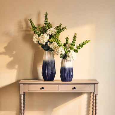Azul Small Ombre Vase In Blue
