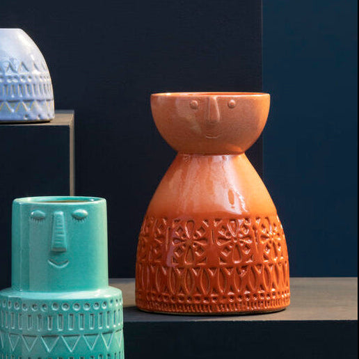 Visage Medium Coral Face Vase