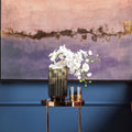 Chima Large Grey Ribbed Glass Vase
