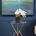 Chima Small Grey Ribbed Glass Vase