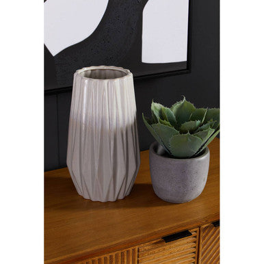 Azul Small Ombre Vase In Grey