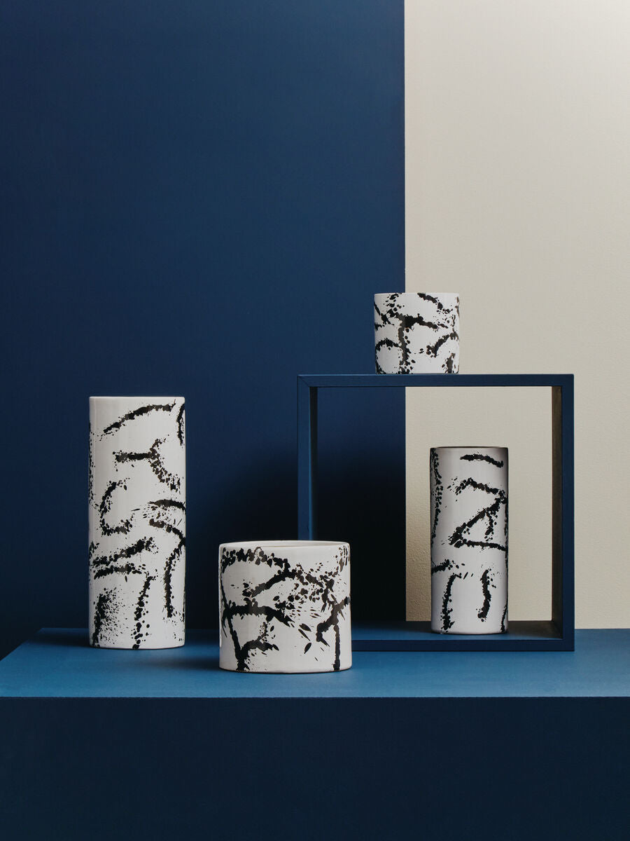 Sorrell Small Black & White Ceramic Vase