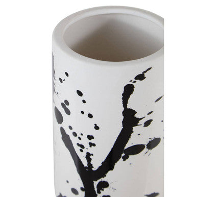 Sorrell Small Black & White Ceramic Vase