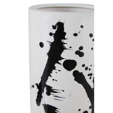 Sorrell Small Black & White Ceramic Vase