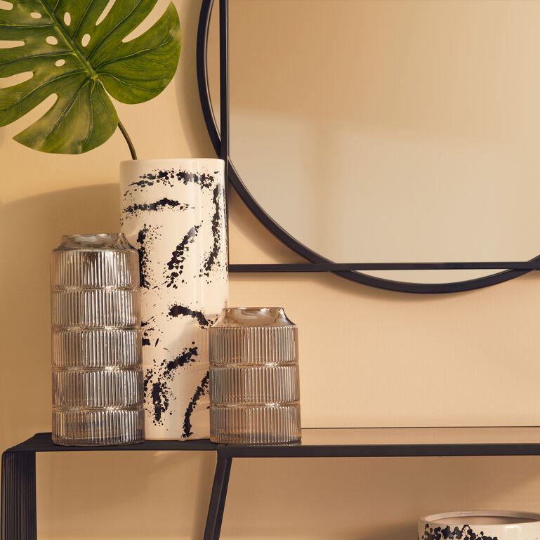 Sorrell Large Black & White Ceramic Vase