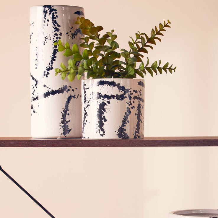 Sorrell Large Black & White Ceramic Vase