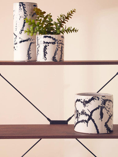 Sorrell Large Black & White Ceramic Vase