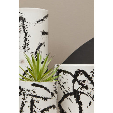 Sorrell Large Black & White Ceramic Vase