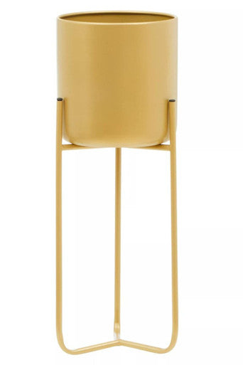 Avento Large Gold Floor Planter