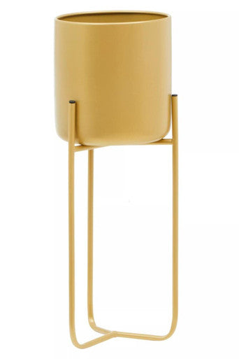 Avento Large Gold Floor Planter