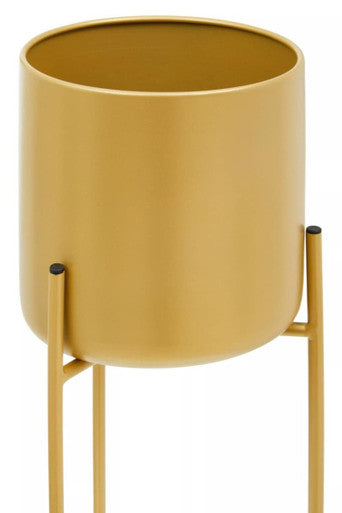 Avento Large Gold Floor Planter