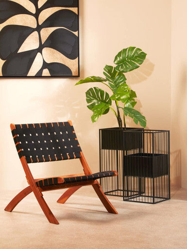 Alden Floor Standing Iron Black Planter