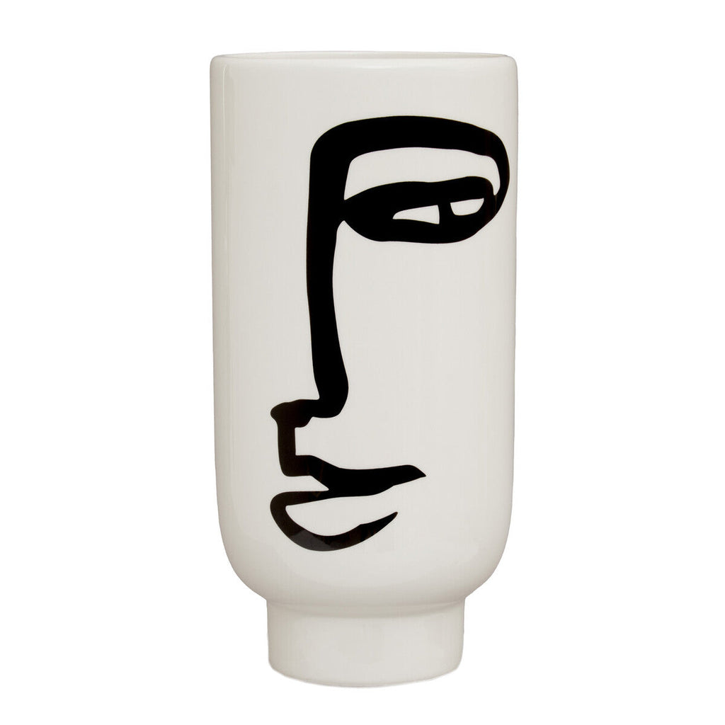 Viso Large Black & White Face Vase
