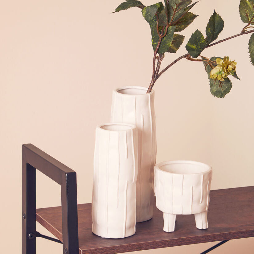 Fara White Small Vase