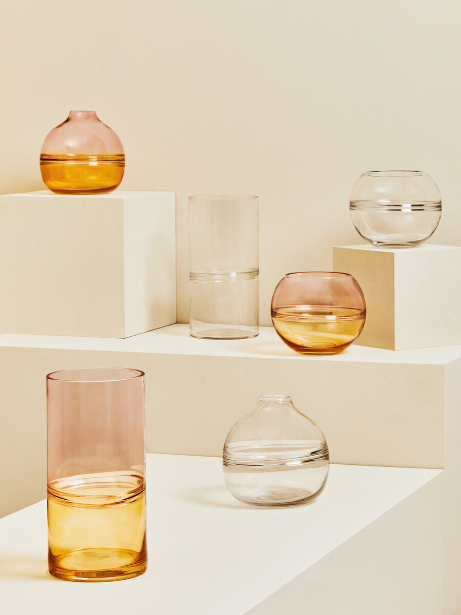 Optik Round Glass Contemporary Vase