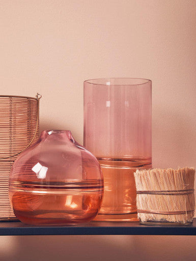 Optik Bottle Glass Natural Contemporary Vase
