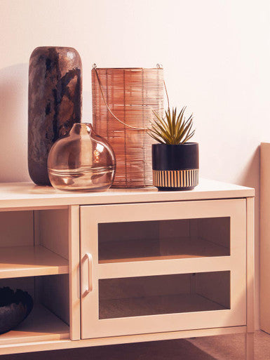 Optik Bottle Glass Natural Contemporary Vase