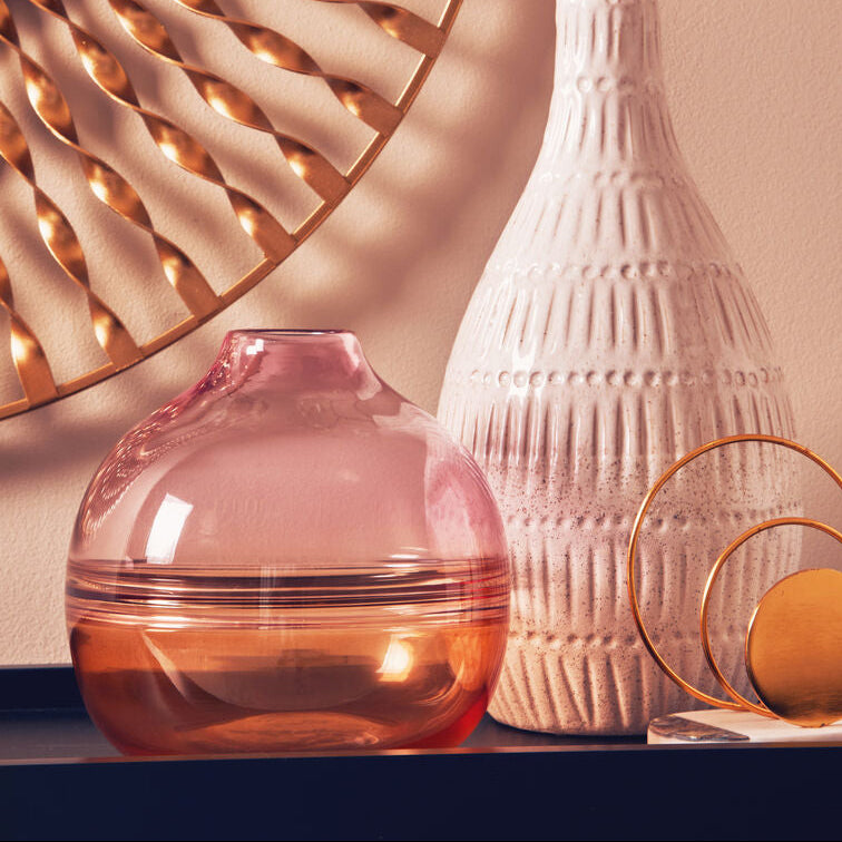 Optik Bottle Glass Natural Contemporary Vase