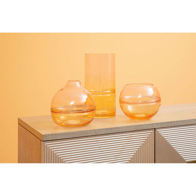 Optik Glass Contemporary Vase
