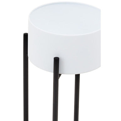 Trosa Small White & Black Floor Standing Planter