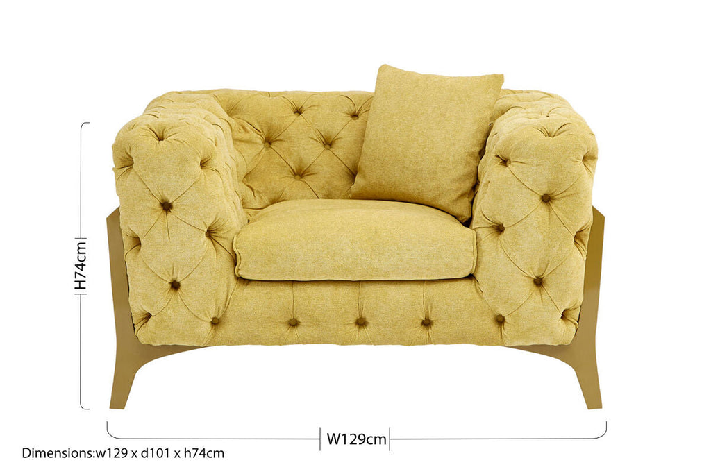 Esme Pistachio Green Tufted Armchair