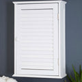 Shutter White Wood Wall Cabinet